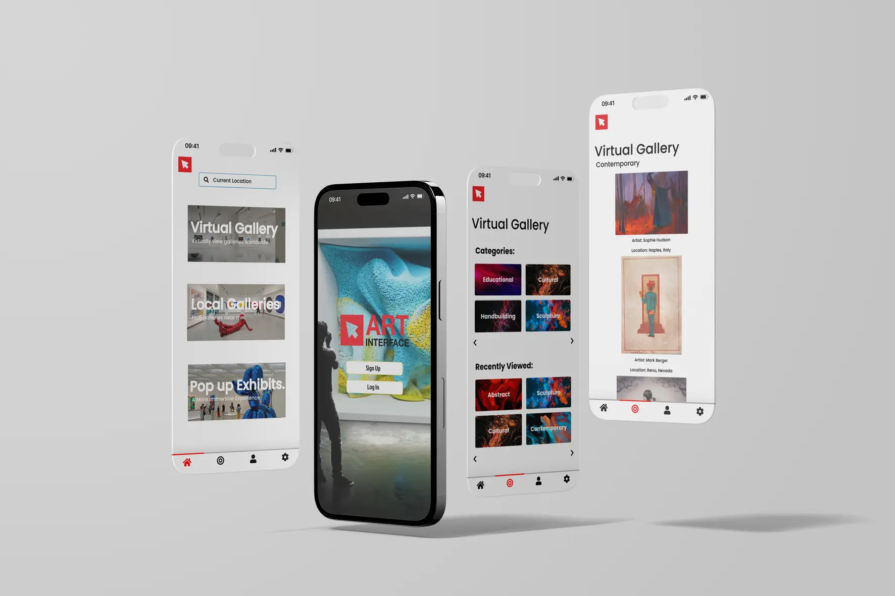 Art Interface iPhone App UI/UX