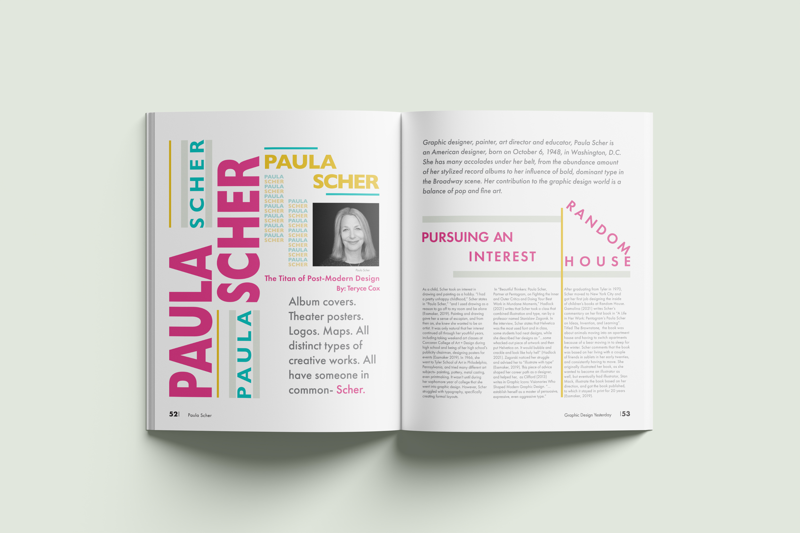 Paula Scher Magazine Spreads